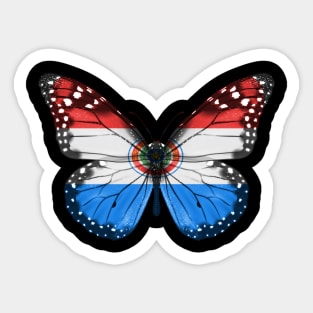 Paraguayan Flag  Butterfly - Gift for Paraguayan From Paraguay Sticker